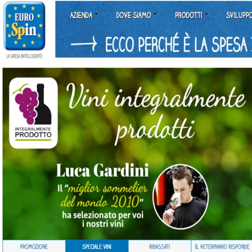 luca gardini spot vini discount eurospin