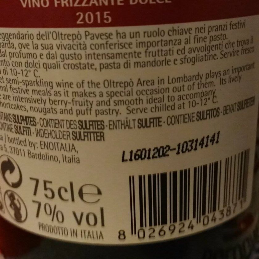 Sangue di Giuda Il Pozzo Enoitalia Lidl Salerno Oltrepo Pavese vino dolce 2