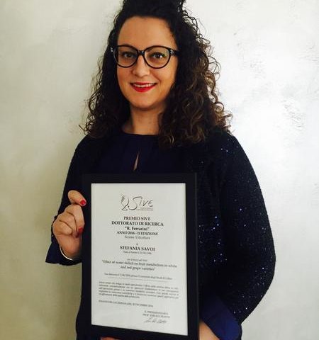 Uva e stress idrico tesi di dottorato Mach premiata dalla Societa italiana di viticoltura ed enologia popup 2