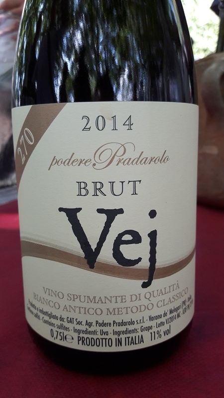 Spumante Metodo Classico Brut Bianco Antico 2014 Vej Podere Pradarolo