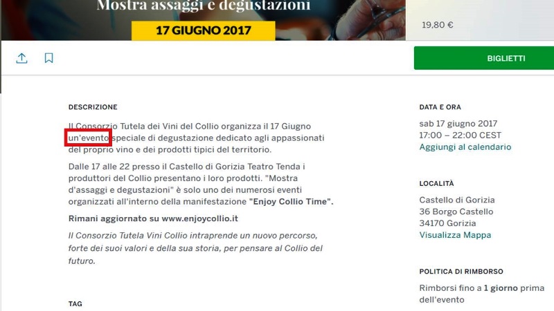 enjoy collio time strafalcione grammaticale 1