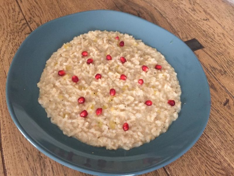 ricetta risotto al melograno 1