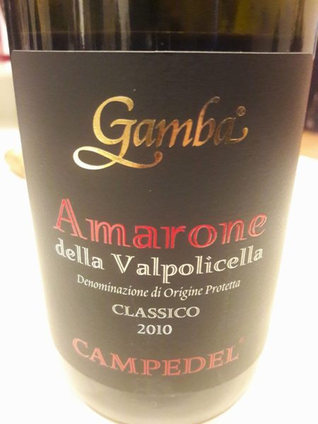 amarone della valpolicella Campedel Gamba