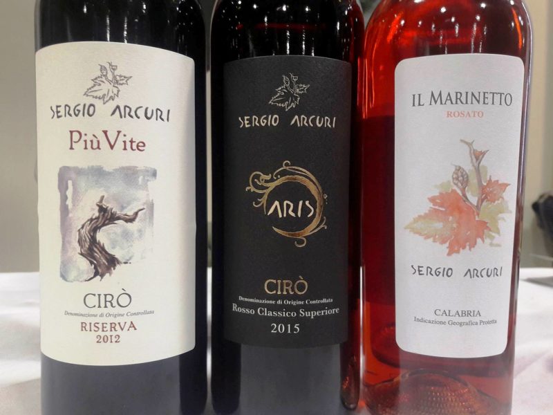 sergio arcuri vini gaglioppo ciro piu vite aris il marinetto