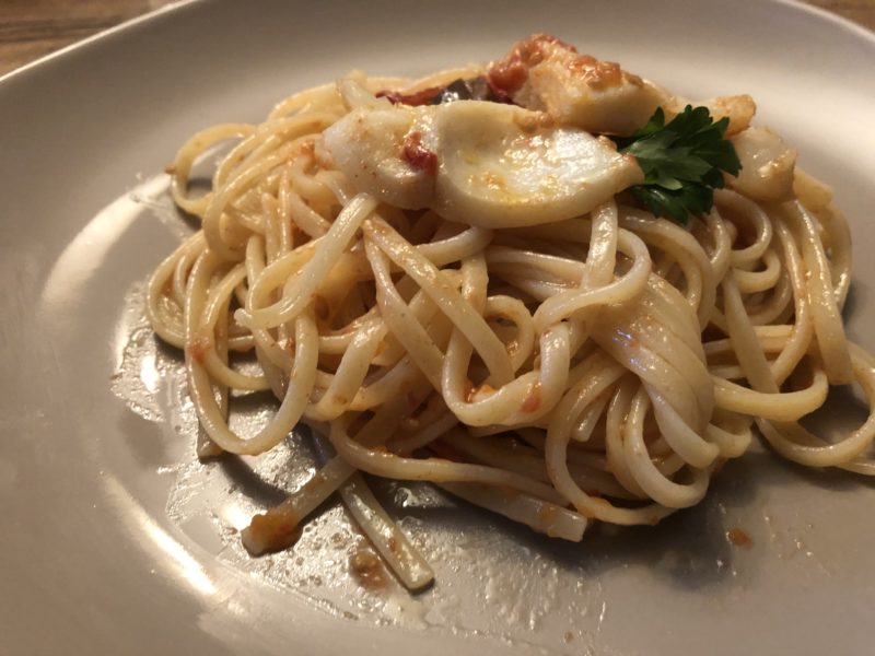 Linguine con baccala ammollato 2