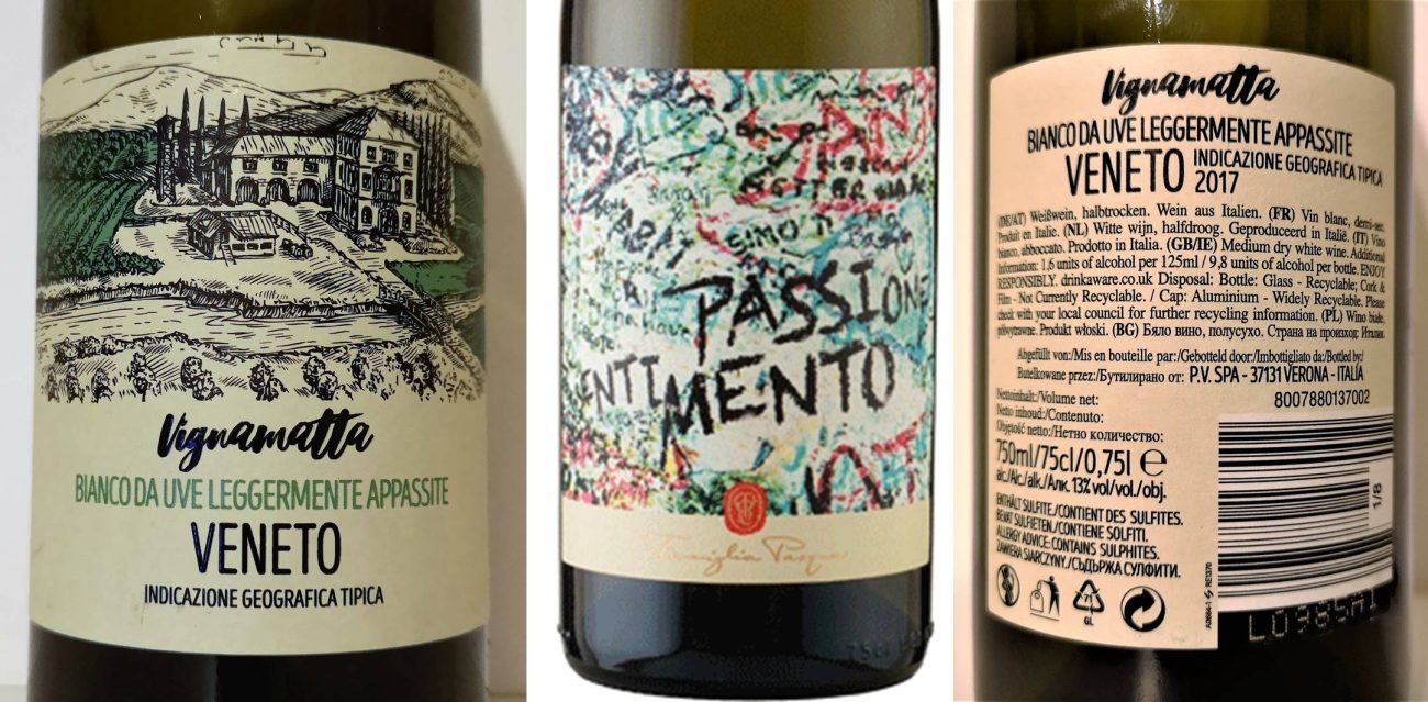 vignamatta veneto igt bianco uve leggermente appassite passione sentimento r j pasqua vigneti e cantine lidl