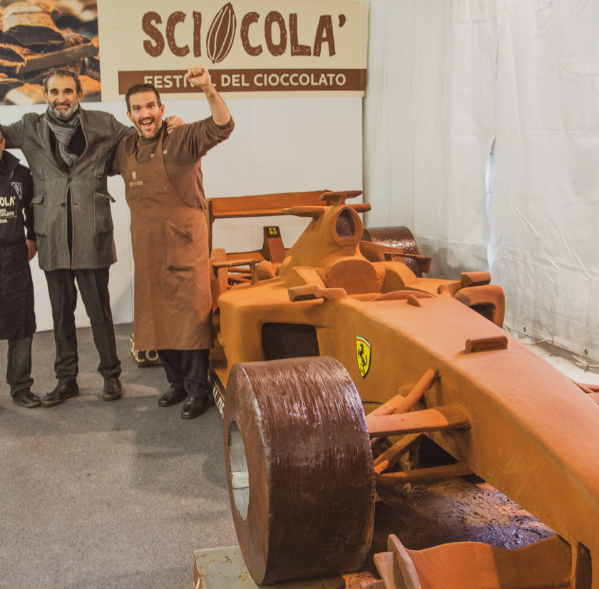 DA SX ALESSANDRO MARRONE STEFANO PELLICIARDI MIRCO DELLA VECCHIA sciocolà ferrari