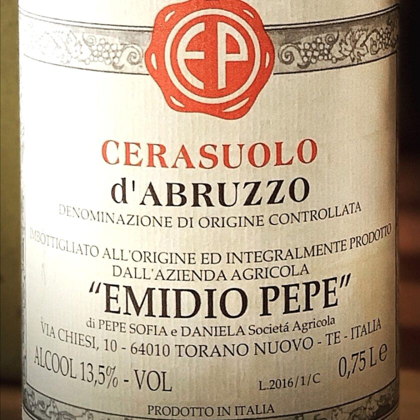 cerasuolo Abruzzo doc 2016 Emidio pepe