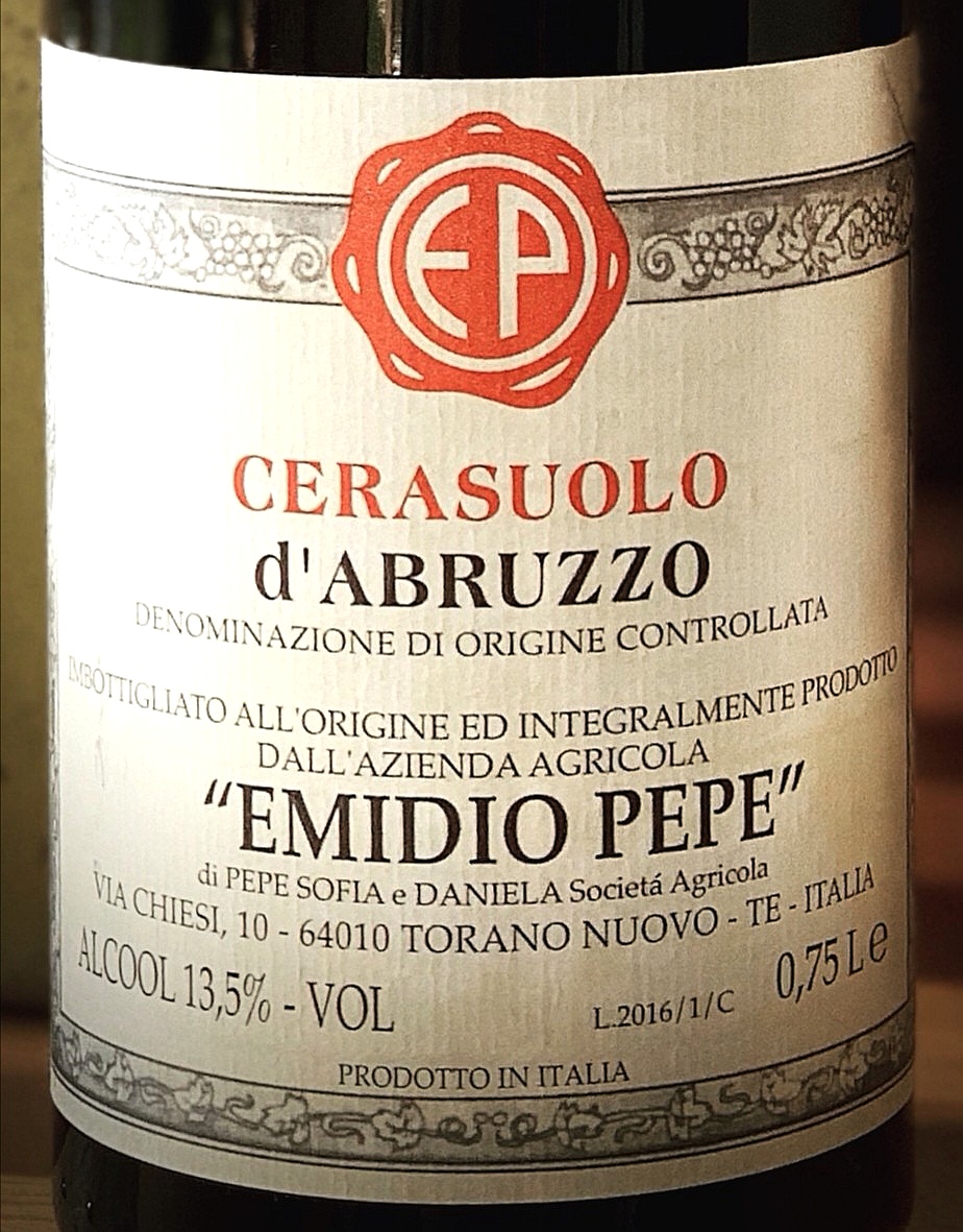 cerasuolo Abruzzo doc 2016 Emidio pepe