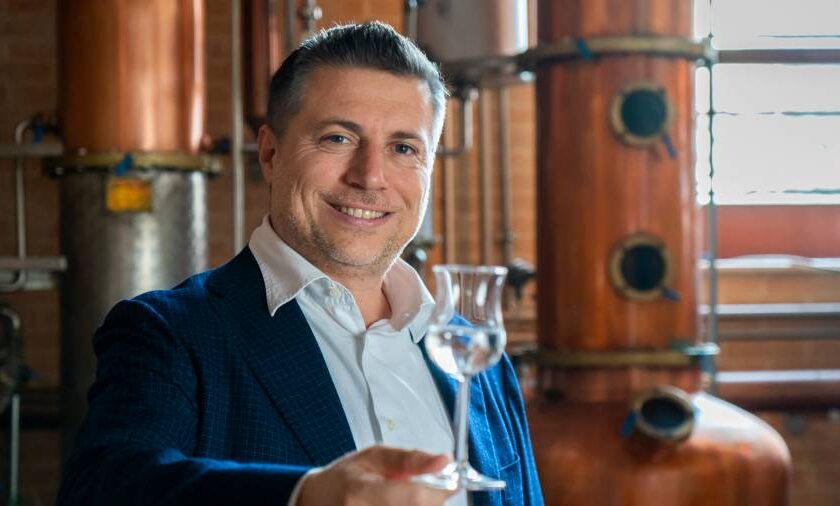 Sebastiano Caffo e il nuovo presidente dellIstituto Nazionale Grappa