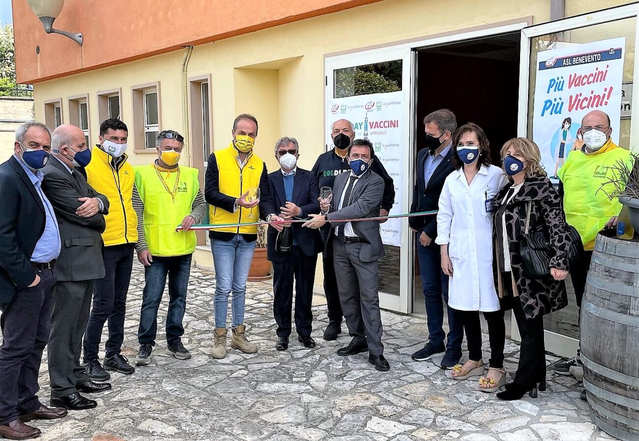 Campania, Cantina Solopaca e La Guardiense diventano hub per il vaccino