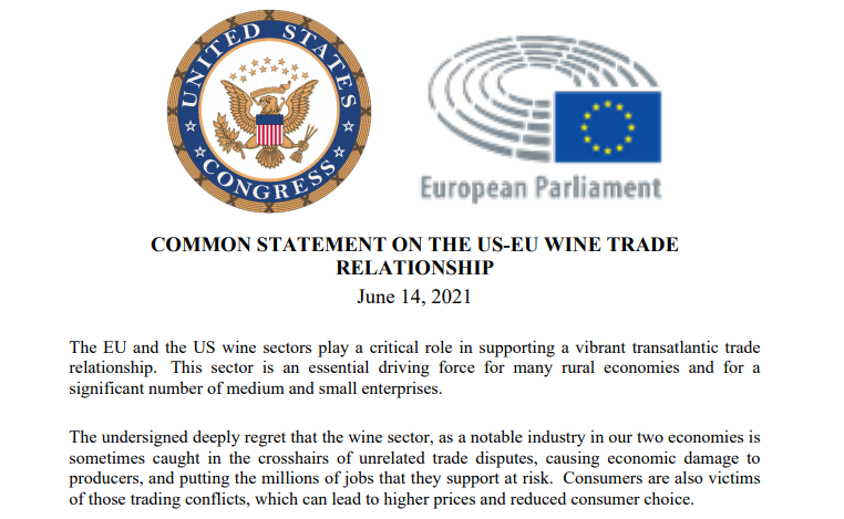 Dazi Usa sul vino Ue tregua di 5 anni