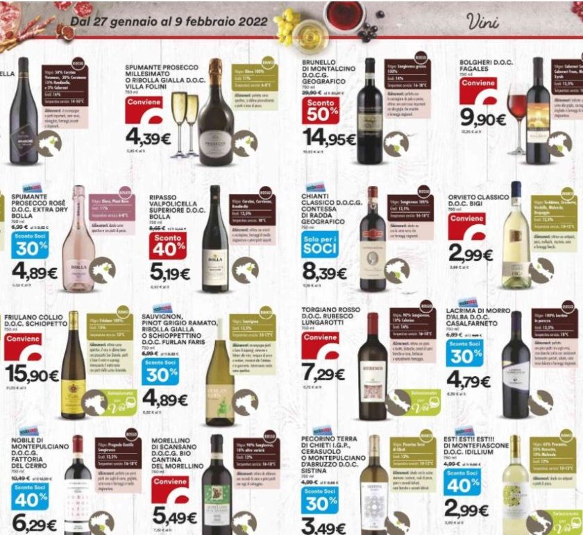 Ipercoop che volantino Il vino in promozione a inizio febbraio si compra qui