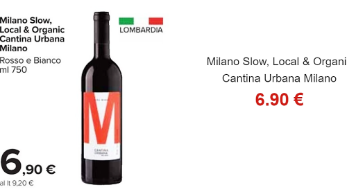 Cantina Urbana Milano entra in grande distribuzione vini sul volantino Carrefour
