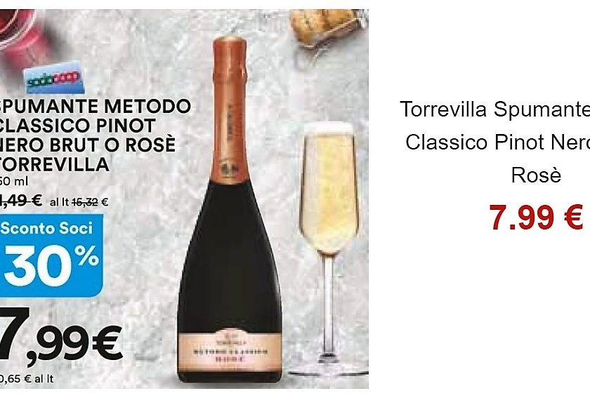 Vini Gdo a volantino gli aggiornamenti Ipercoop lancia il Metodo classico di Torrevilla
