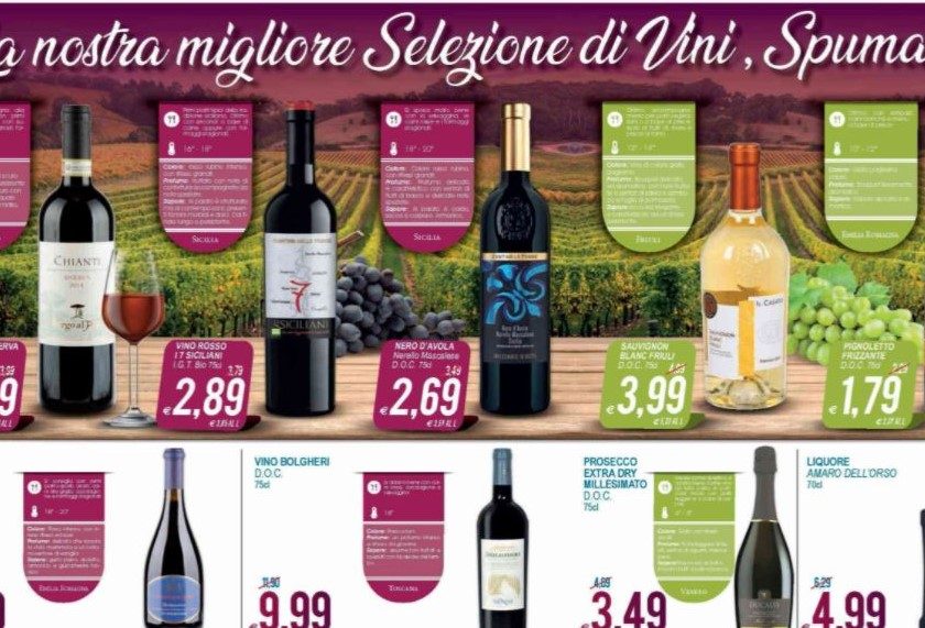 E gia Pasqua sui volantini del vino al supermercato boom di spumanti