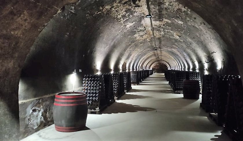 180 mila bottiglie di vetro vuote la più antica cantina di spumanti ungheresi nasconde un tesoro visita Littke pezsgőgyár palace Pécs