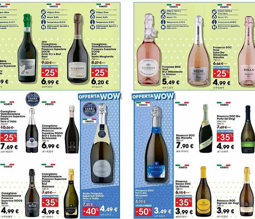 Carrefour e Iper per il vino in promo al supermercato a fine maggio
