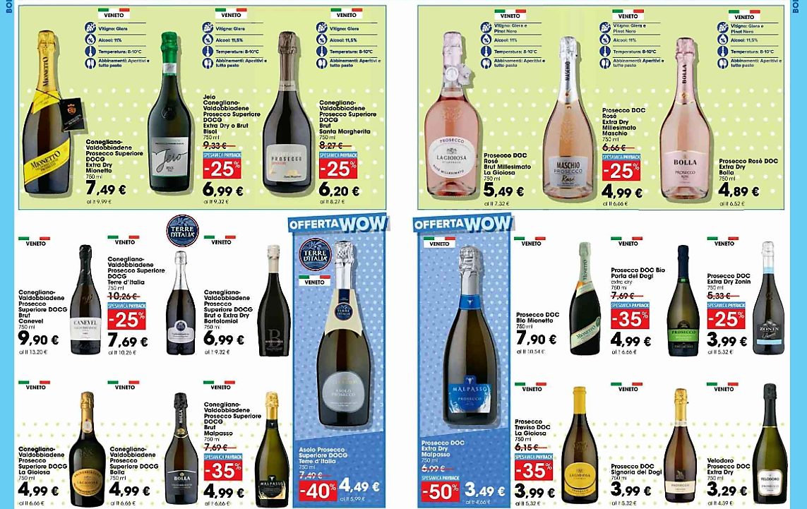 Carrefour e Iper per il vino in promo al supermercato a fine maggio