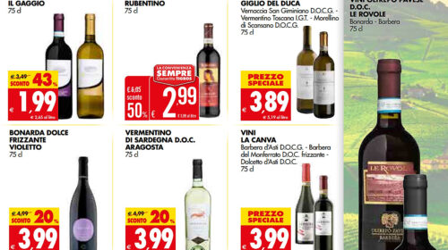 Verso Ferragosto 2022 con i vini in promozione al supermercato