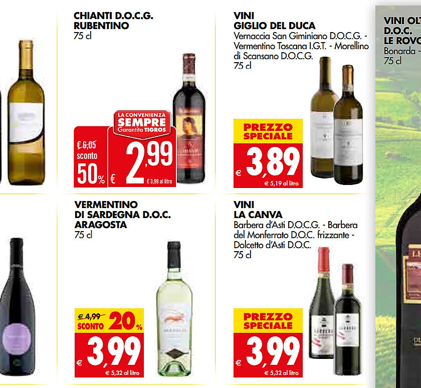 Verso Ferragosto 2022 con i vini in promozione al supermercato