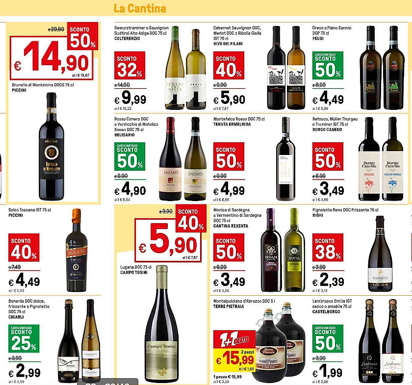 Meno 15 giorni al Natale il meglio del vino a volantino e da Iper la Grande i