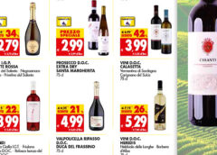 Fine giugno da da 6+ per il vino in promozione sui volantini dei supermercati