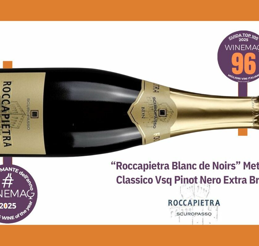 Roccapietra Blanc de Noirs Metodo Classico Vsq Pinot Nero Extra Brut Scuropasso Oltrepo pavese migliori spumante dell anno guida winemag 2025