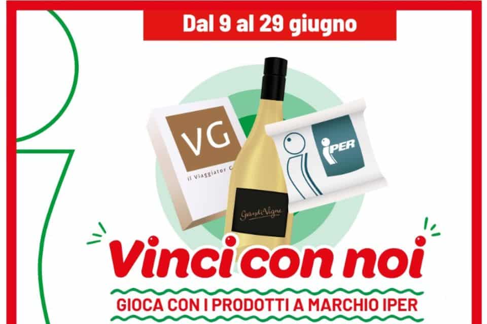 I vini Grandi Vigne Iper La grande i danno accesso al Concorso Vinci con Noi