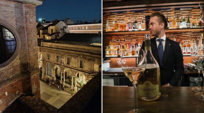 sachi milano terrazza wine dinner ca' del bosco maurizio zanella franciacorta amarcord sognando il lambrusco sommelier alessandro celegato