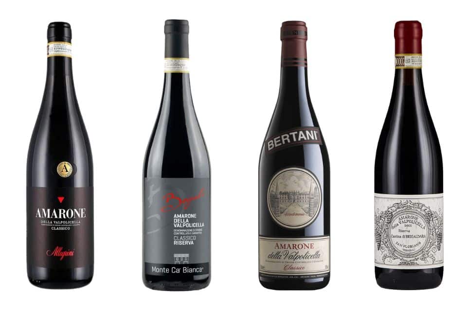 Amarone Famiglie Storiche punteggi ultime 7 annate in commercio nel 2026 allegrini 2021 begali 2019 bertani 2016 brigaldara 2016