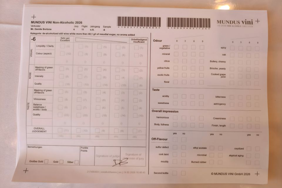 56 vini dealcolati alla cieca pregiudizi, realtà e qualità a Mundus Vini