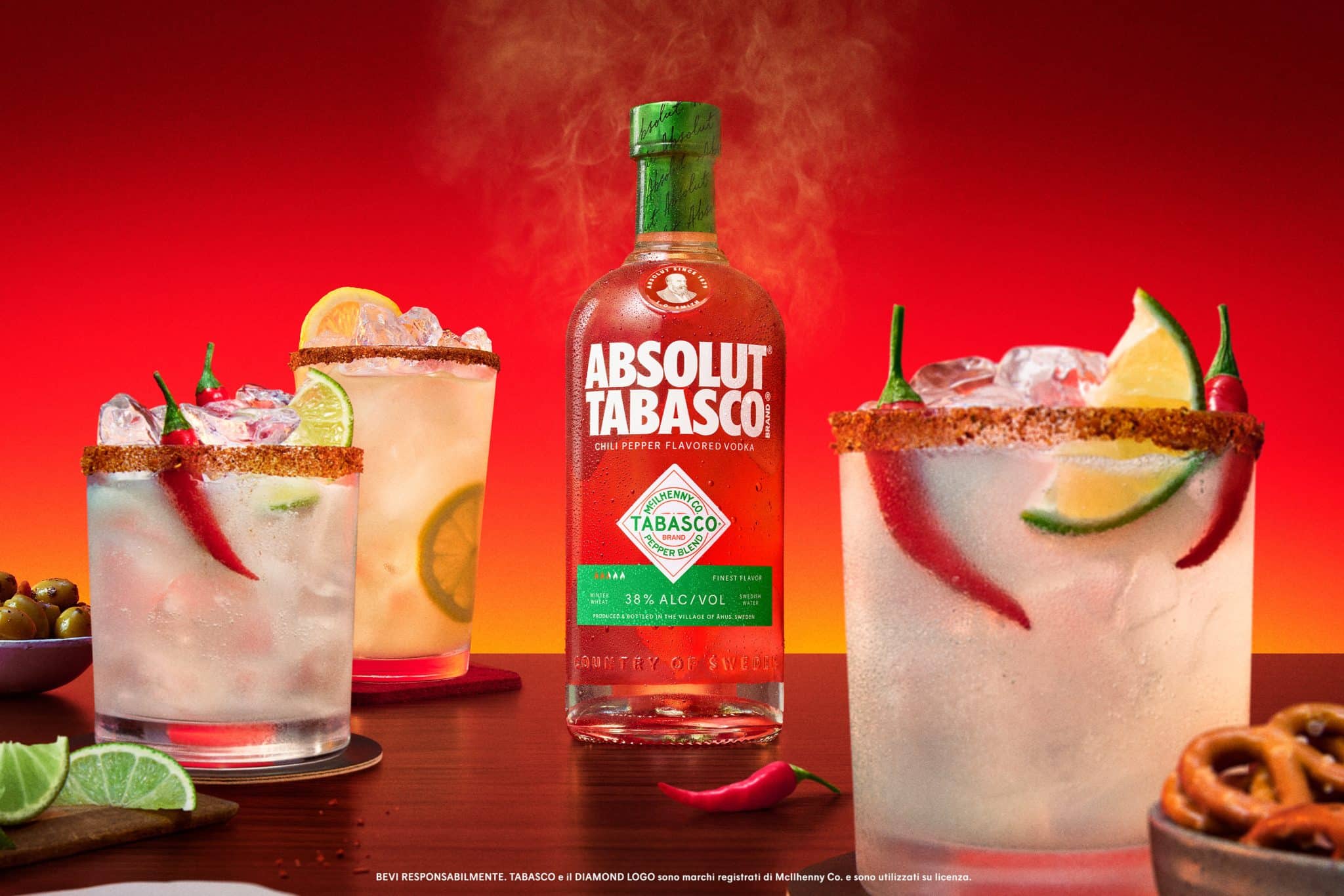 Absolut TABASCO la vodka spicy arriva in Italia da maggio 2026