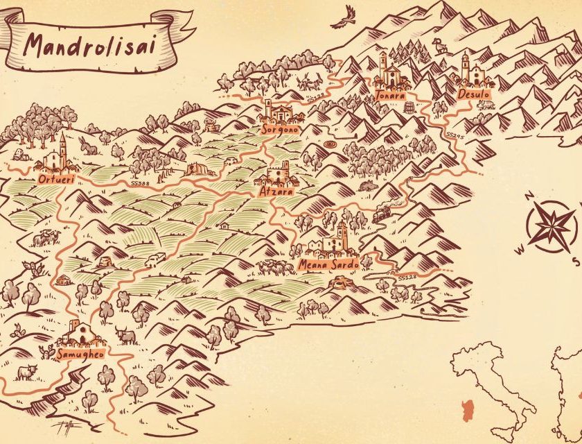 Mappa Mandrolisai, una cartina che racconta vino, paesaggio e identità della Sardegna