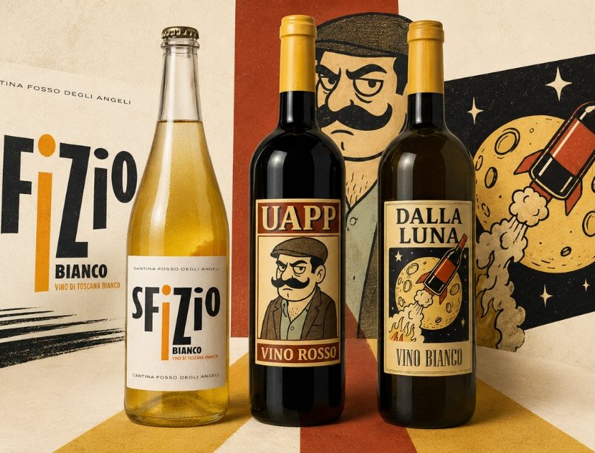 Sfizio, Uapp e Dalla Luna nuovi vini pop di Fosso degli Angeli, vignaioli in Casalduni campania. Falanghina e Aglianico senza solfiti aggiunti e fermentazioni spontanee
